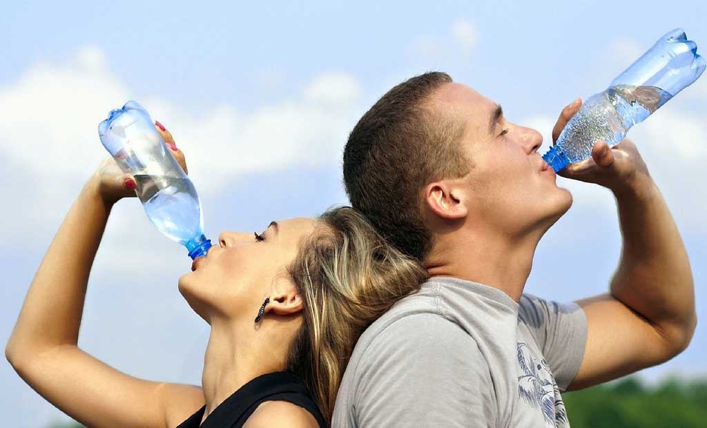 Healthy clean bottled water